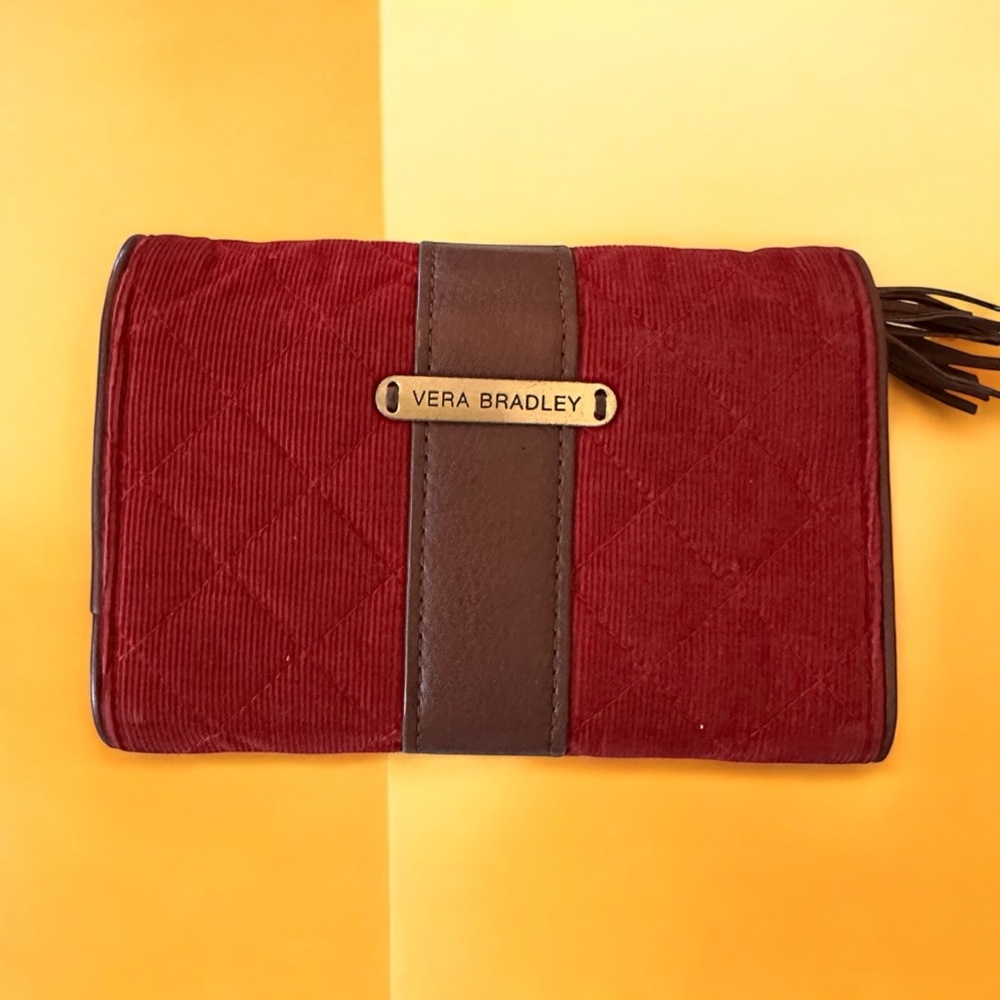 Vera Bradley Retro Vibes Corduroy Wallet With Bohemian Style - Picture 5 of 12